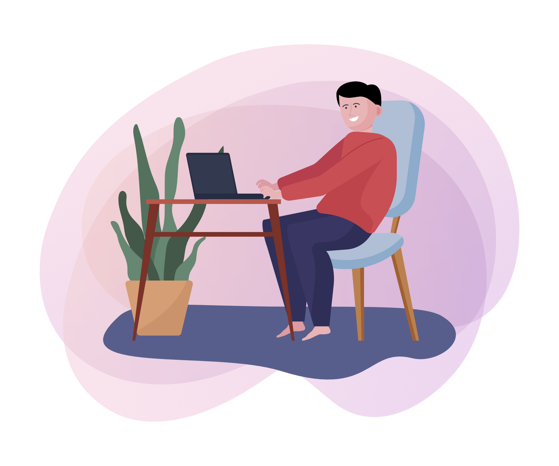 Person working on laptop